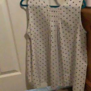 Top white with blue dots on it